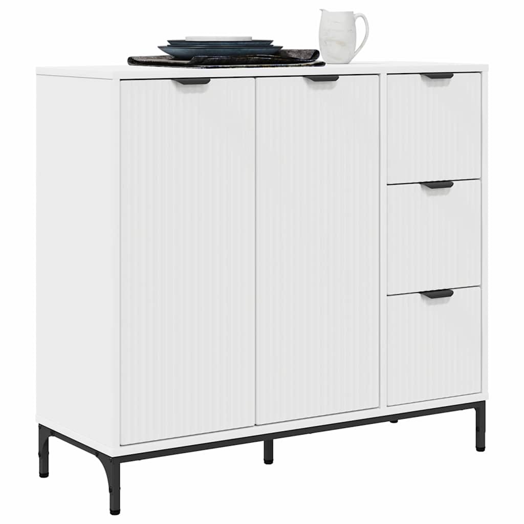 vidaXL Bufet Biały 89,5 x 33 x 82 cm Materiał drewnopochodny