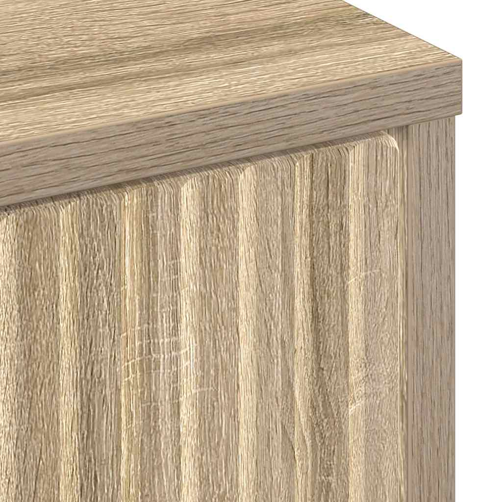 vidaXL Bufet Dąb Sonoma 89,5 x 33 x 82 cm Materiał drewnopochodny