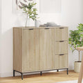 vidaXL Bufet Dąb Sonoma 89,5 x 33 x 82 cm Materiał drewnopochodny