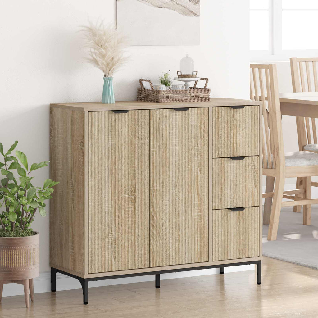 vidaXL Bufet Dąb Sonoma 89,5 x 33 x 82 cm Drewno inżynieryjne