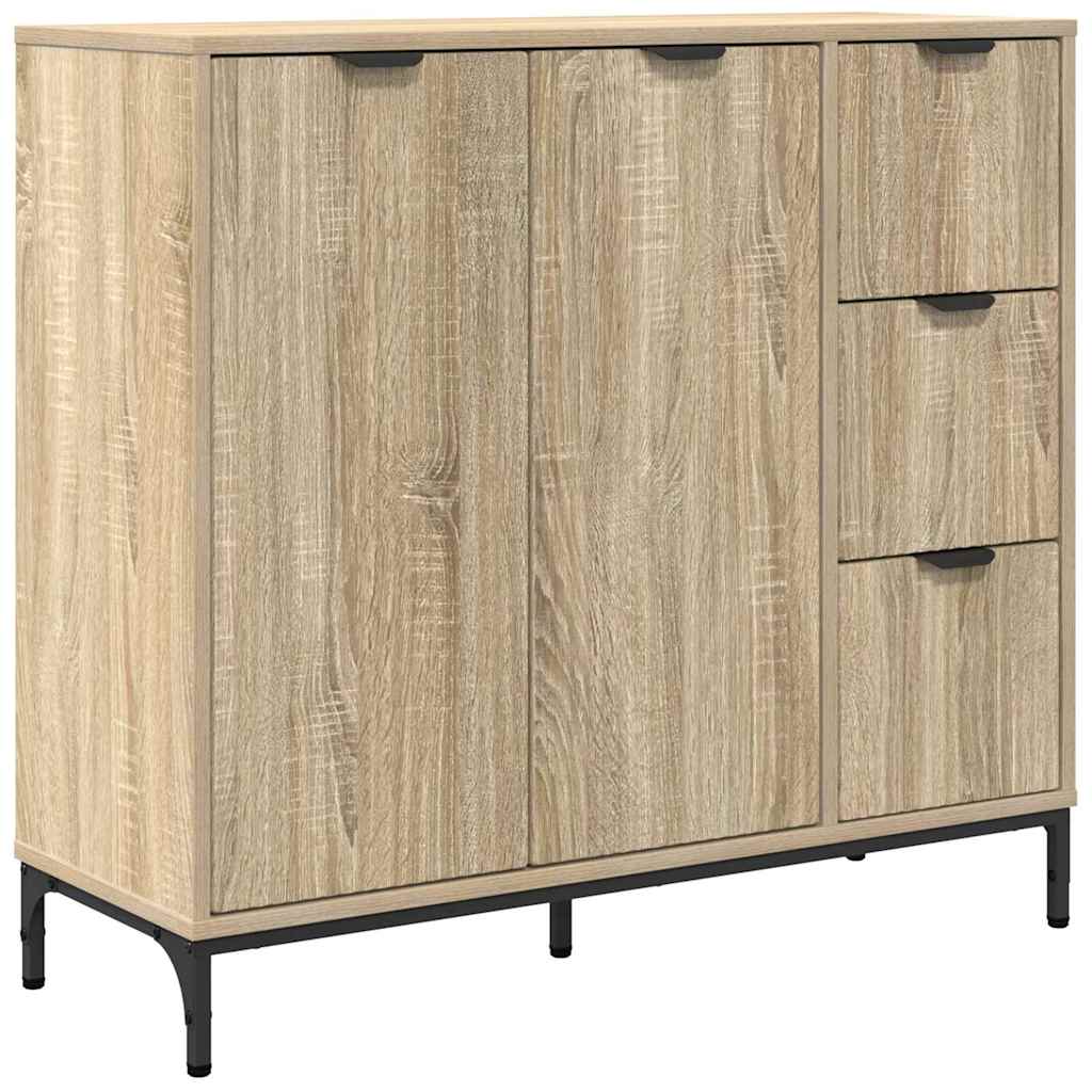 vidaXL Bufet Dąb Sonoma 89,5 x 33 x 82 cm Materiał drewnopochodny