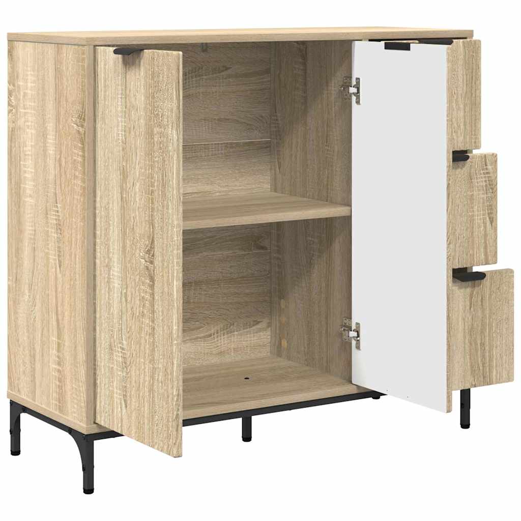 vidaXL Bufet Dąb Sonoma 89,5 x 33 x 82 cm Materiał drewnopochodny