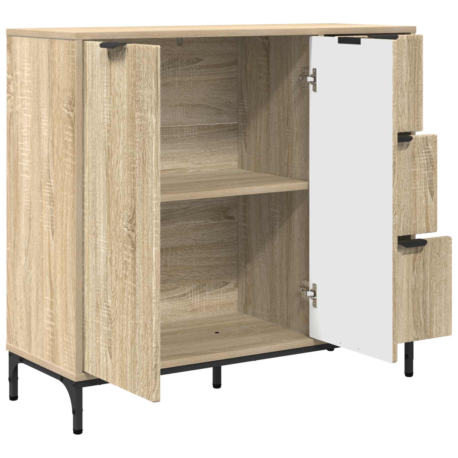 vidaXL Bufet Dąb Sonoma 89,5 x 33 x 82 cm Drewno inżynieryjne