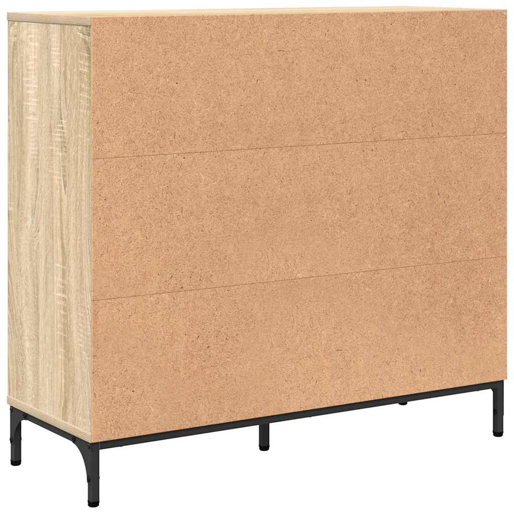 vidaXL Bufet Dąb Sonoma 89,5 x 33 x 82 cm Materiał drewnopochodny