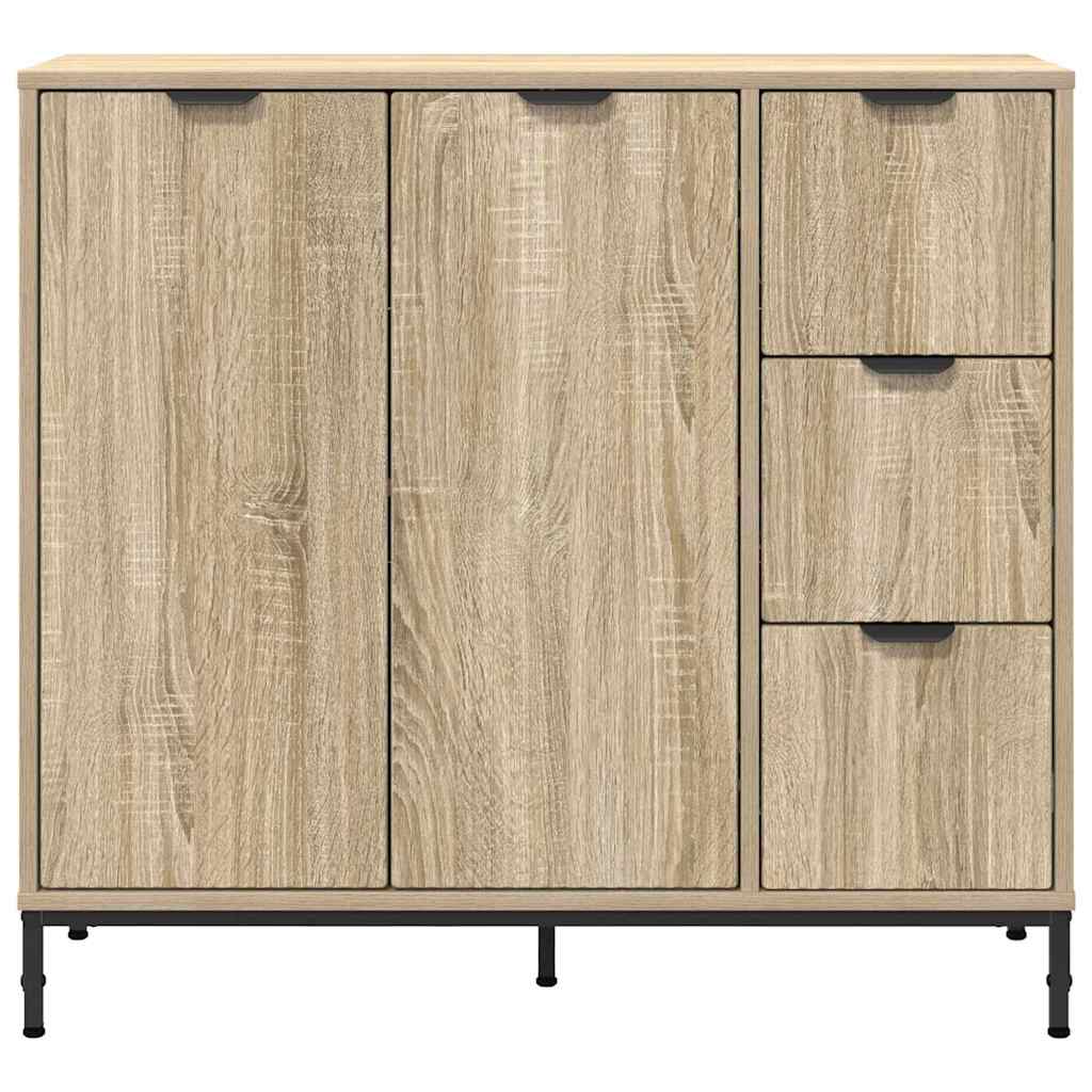 vidaXL Bufet Dąb Sonoma 89,5 x 33 x 82 cm Materiał drewnopochodny