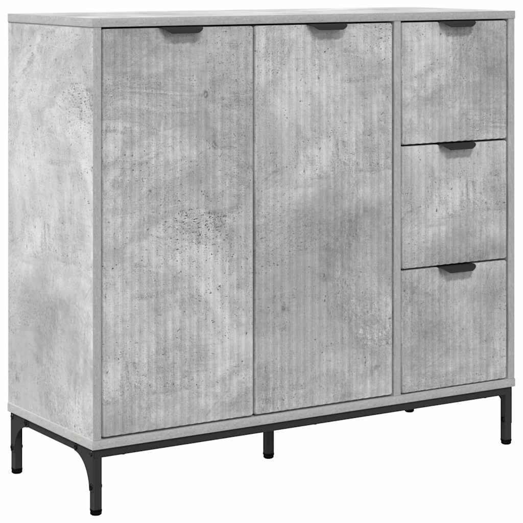 vidaXL Bufet Betonowy szary 89,5 x 33 x 82 cm Materiał drewnopochodny