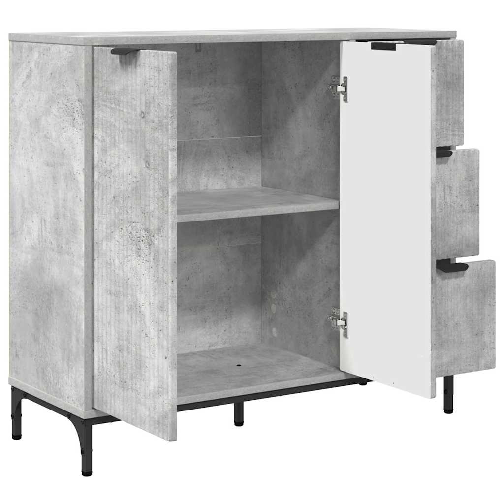 vidaXL Bufet Betonowy szary 89,5 x 33 x 82 cm Materiał drewnopochodny