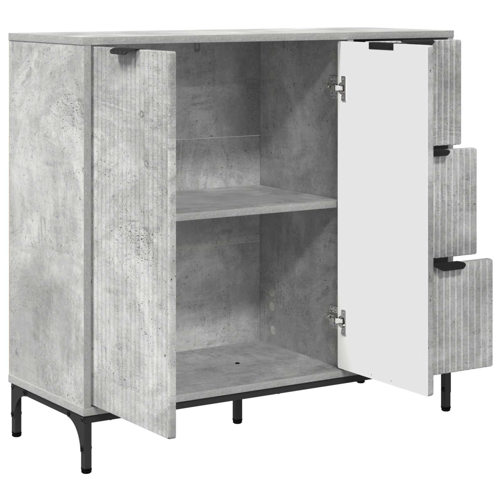 vidaXL Bufet Betonowy szary 89,5 x 33 x 82 cm Drewno inżynieryjne