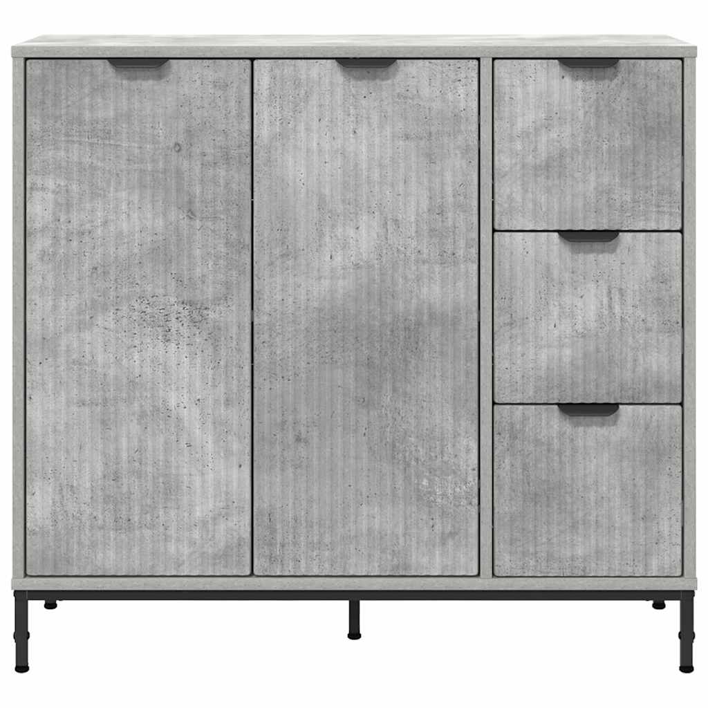 vidaXL Bufet Betonowy szary 89,5 x 33 x 82 cm Materiał drewnopochodny