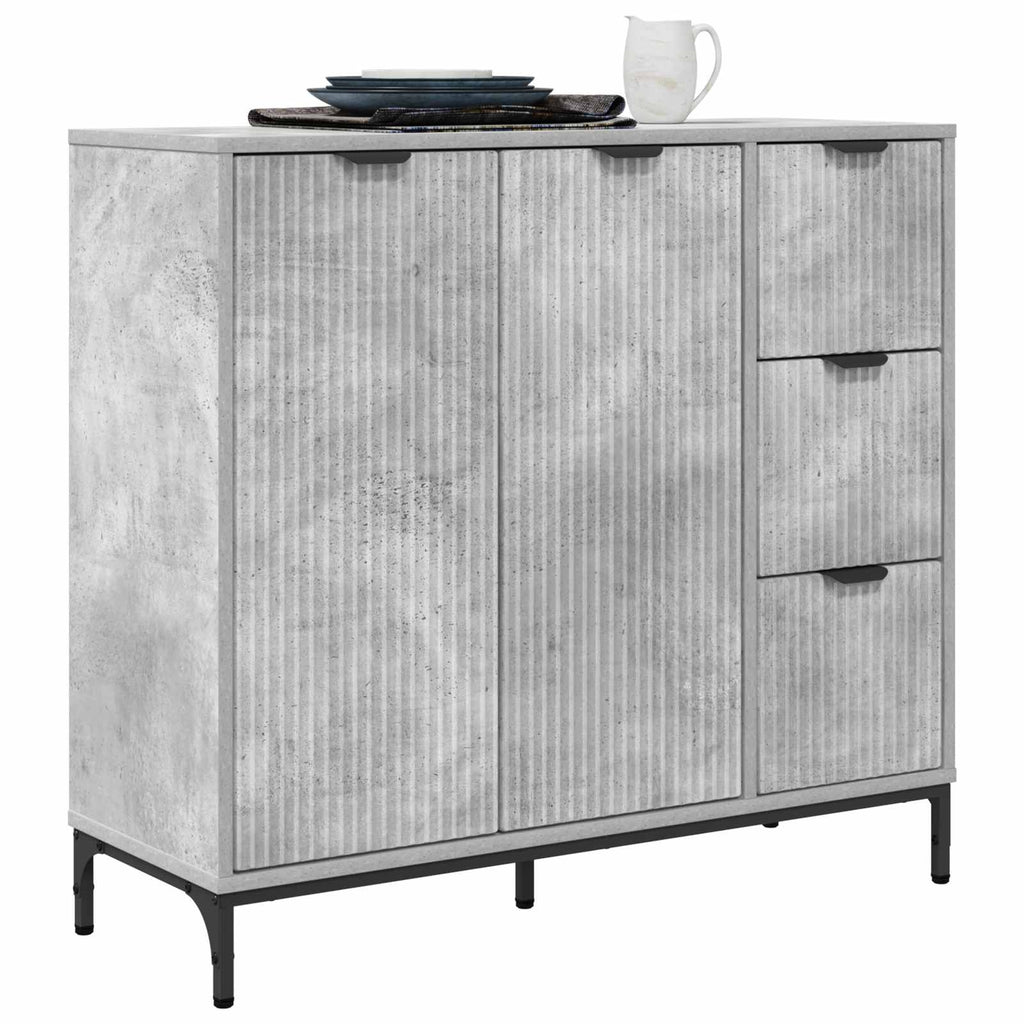 vidaXL Bufet Betonowy szary 89,5 x 33 x 82 cm Drewno inżynieryjne