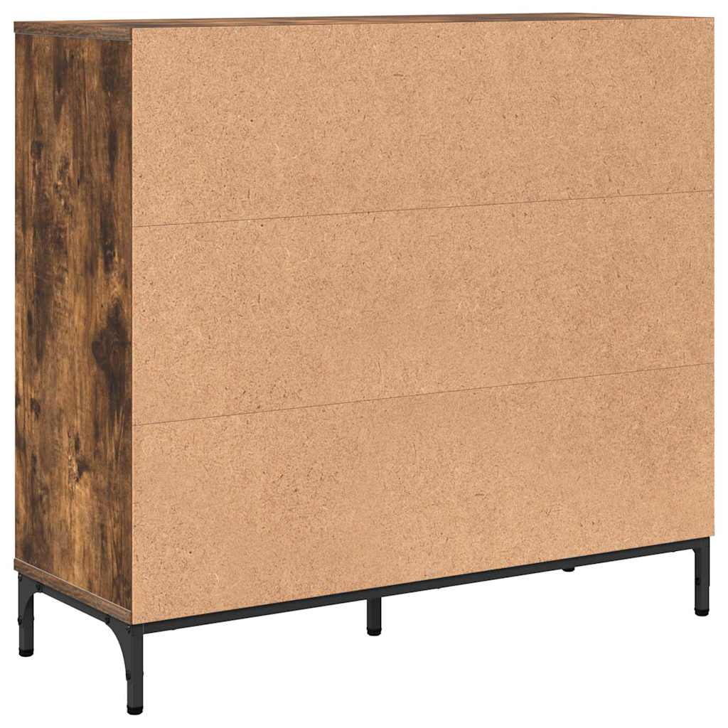vidaXL Bufet Dąb wędzony 89,5 x 33 x 82 cm Materiał drewnopochodny