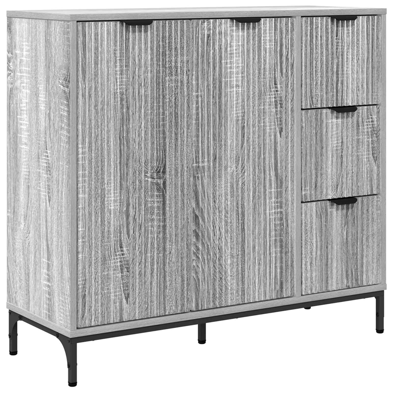 vidaXL Bufet Szary Sonoma 89,5 x 33 x 82 cm Drewno inżynieryjne