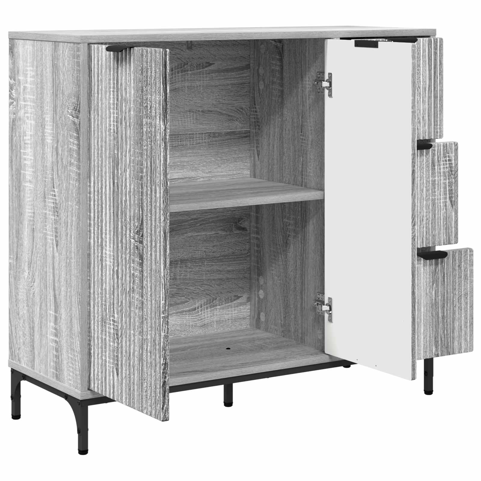 vidaXL Bufet Szary Sonoma 89,5 x 33 x 82 cm Drewno inżynieryjne