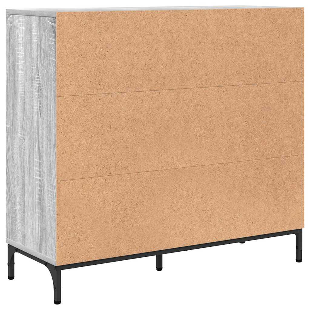 vidaXL Bufet Szary Sonoma 89,5 x 33 x 82 cm Materiał drewnopochodny