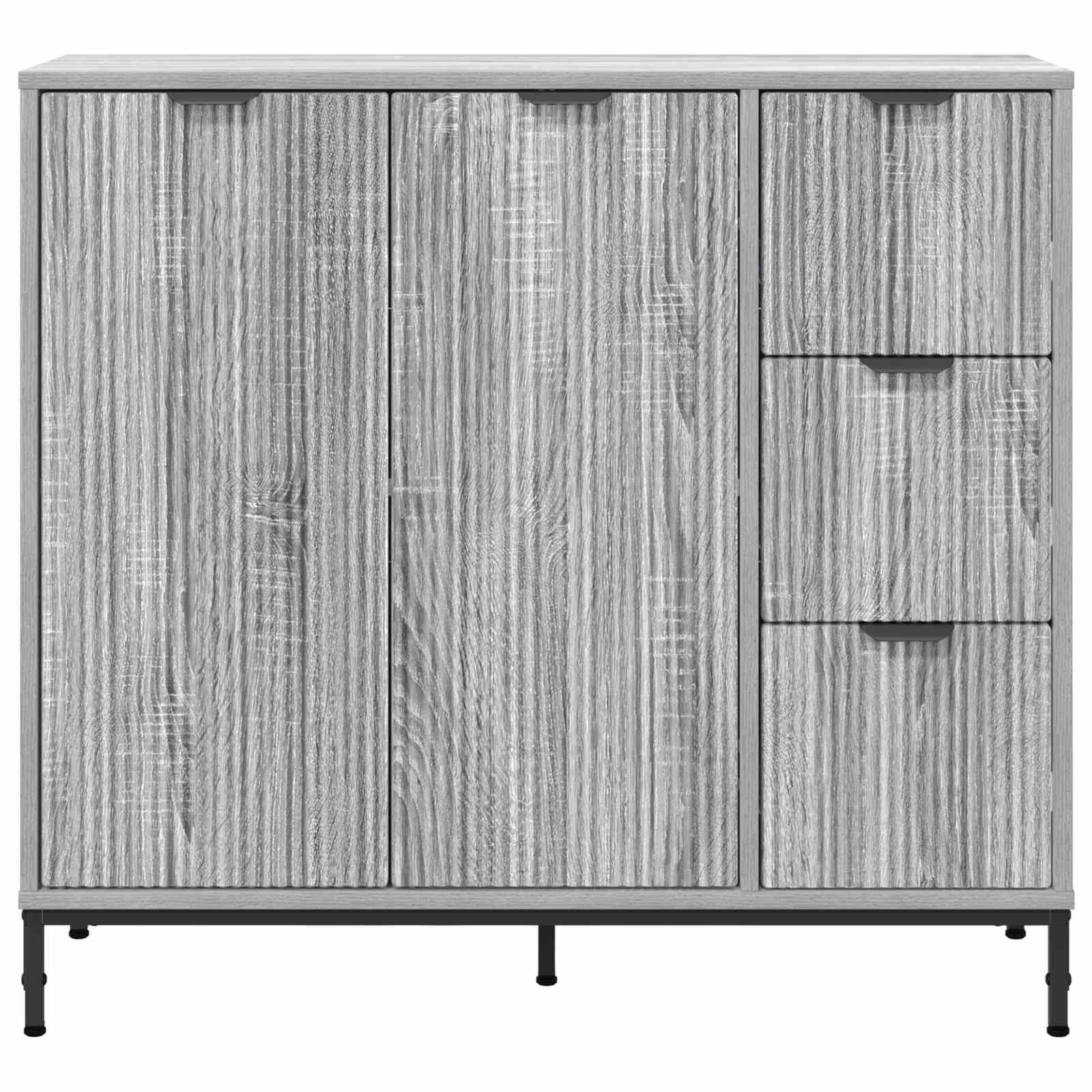 vidaXL Bufet Szary Sonoma 89,5 x 33 x 82 cm Drewno inżynieryjne