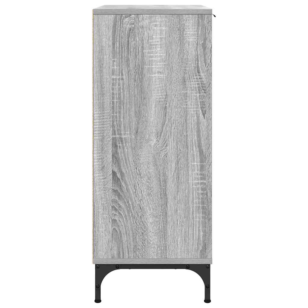 vidaXL Bufet Szary Sonoma 89,5 x 33 x 82 cm Materiał drewnopochodny