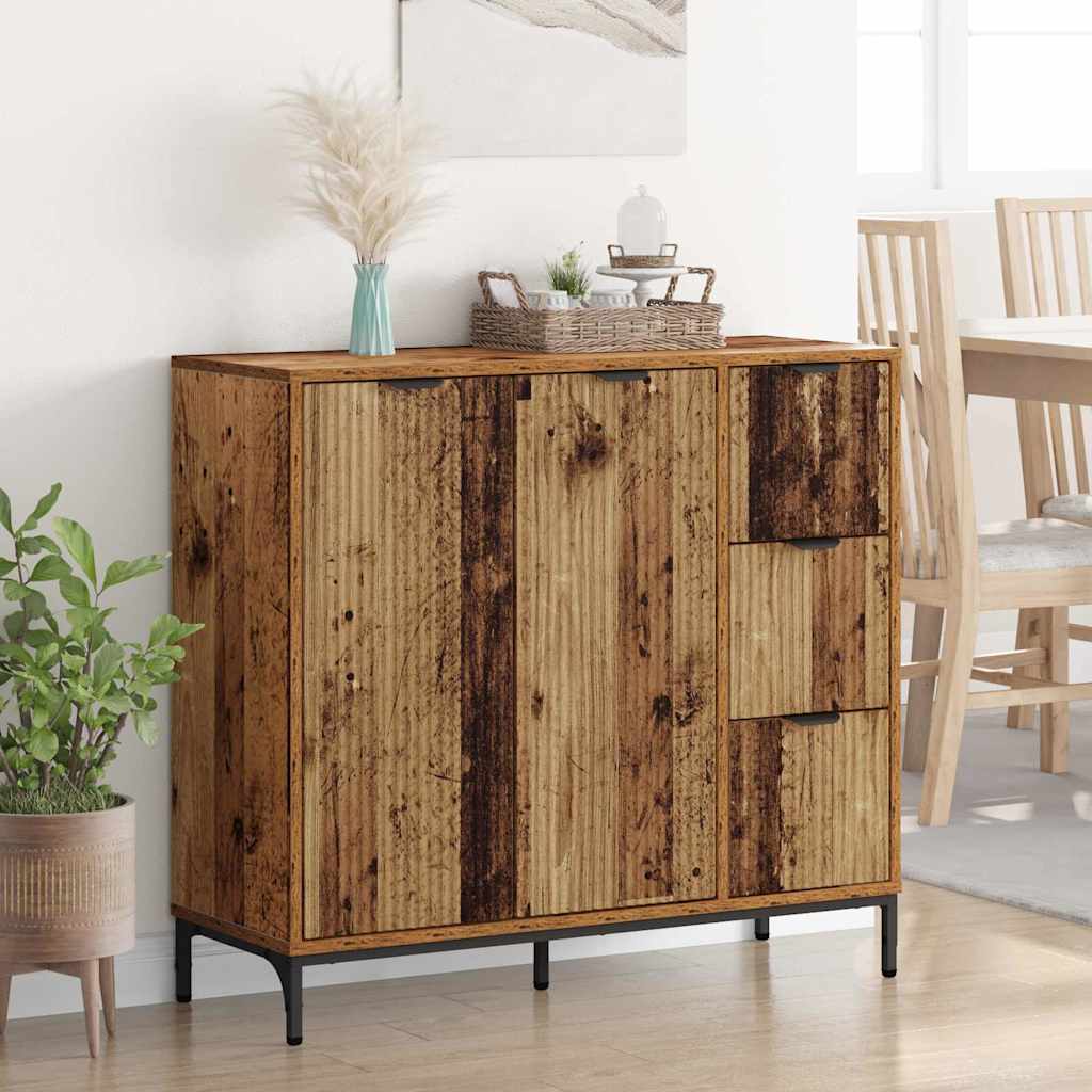vidaXL Bufet Stare drewno 89,5 x 33 x 82 cm Materiał drewnopochodny