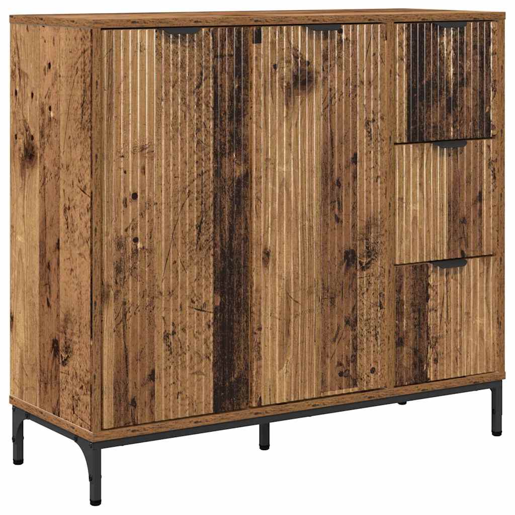 vidaXL Bufet Stare drewno 89,5 x 33 x 82 cm Materiał drewnopochodny