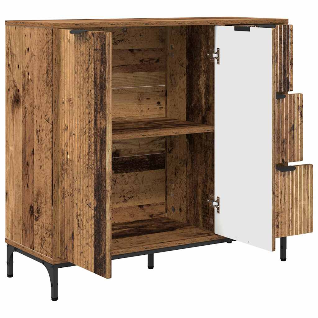vidaXL Bufet Stare drewno 89,5 x 33 x 82 cm Materiał drewnopochodny