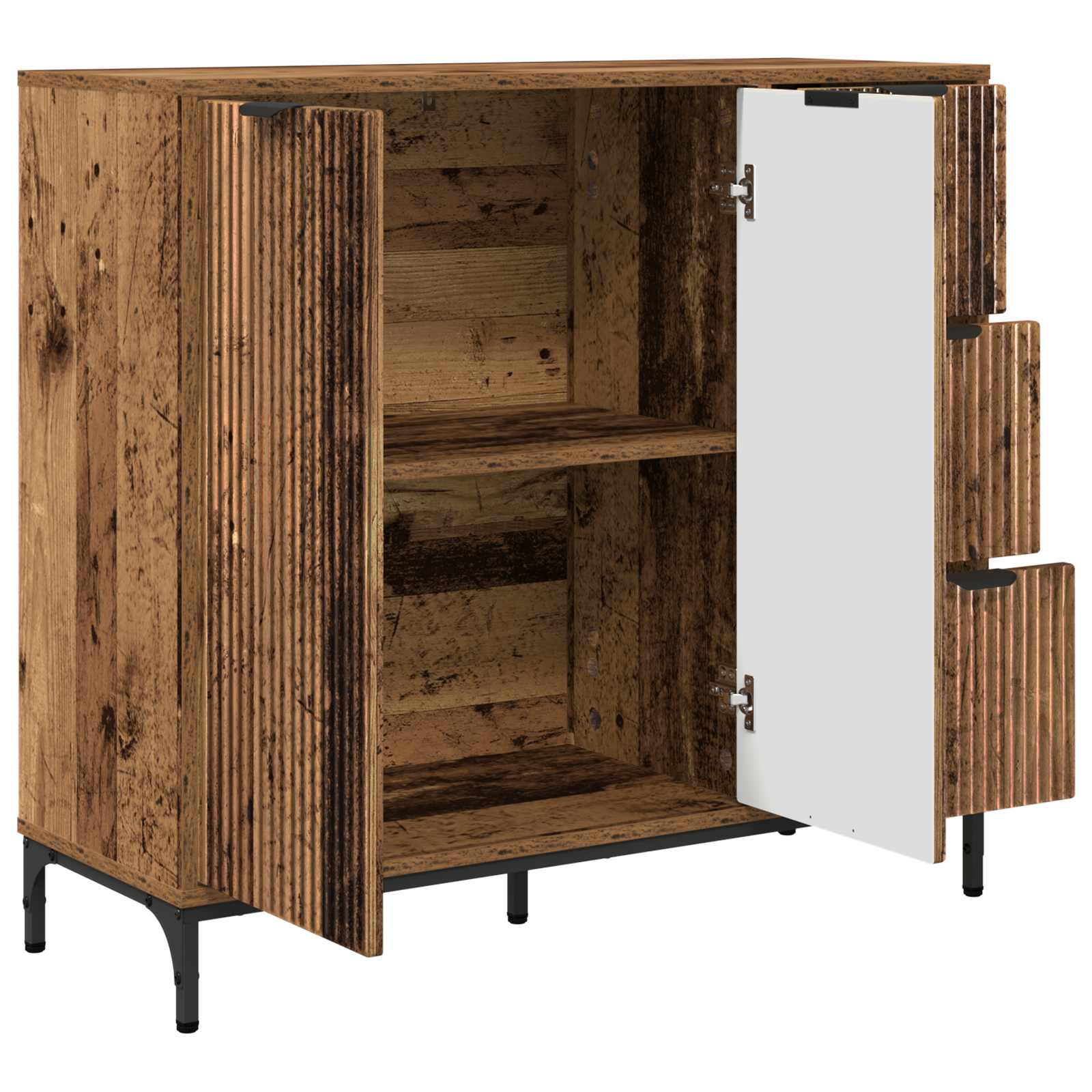 vidaXL Bufet Stare drewno 89,5 x 33 x 82 cm Drewno inżynieryjne