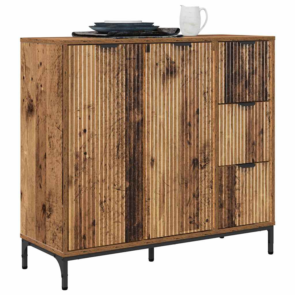 vidaXL Bufet Stare drewno 89,5 x 33 x 82 cm Materiał drewnopochodny