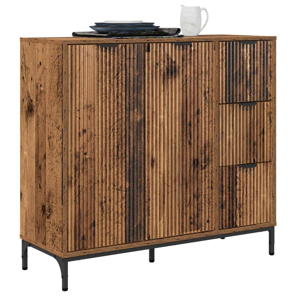 vidaXL Bufet Stare drewno 89,5 x 33 x 82 cm Drewno inżynieryjne