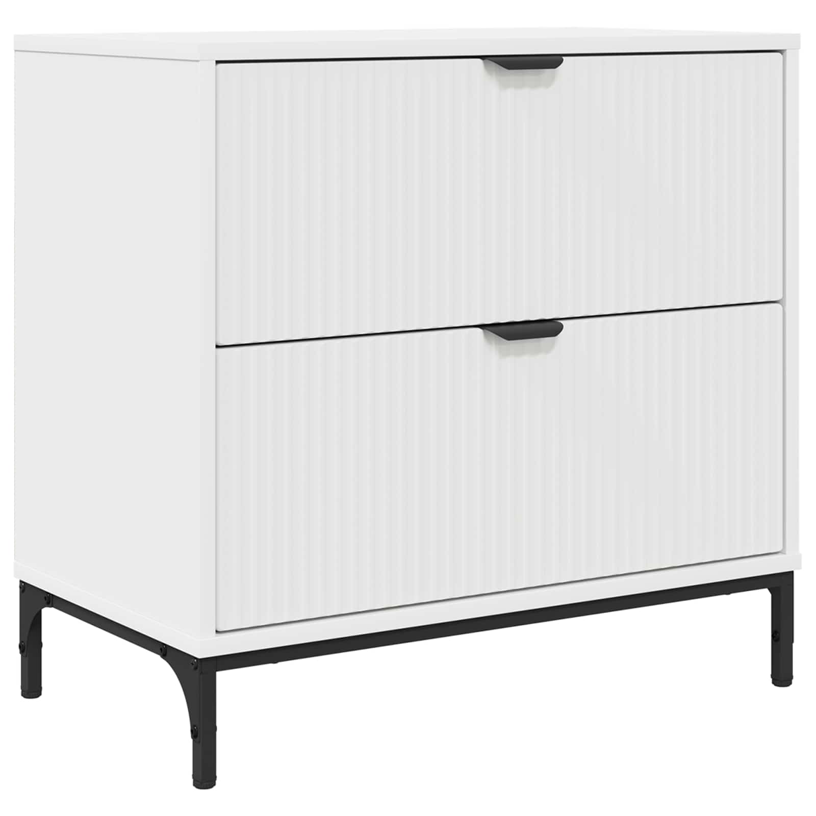 vidaXL Stolik nocny Biały 63.5 x 36 x 61 cm Drewno inżynieryjne