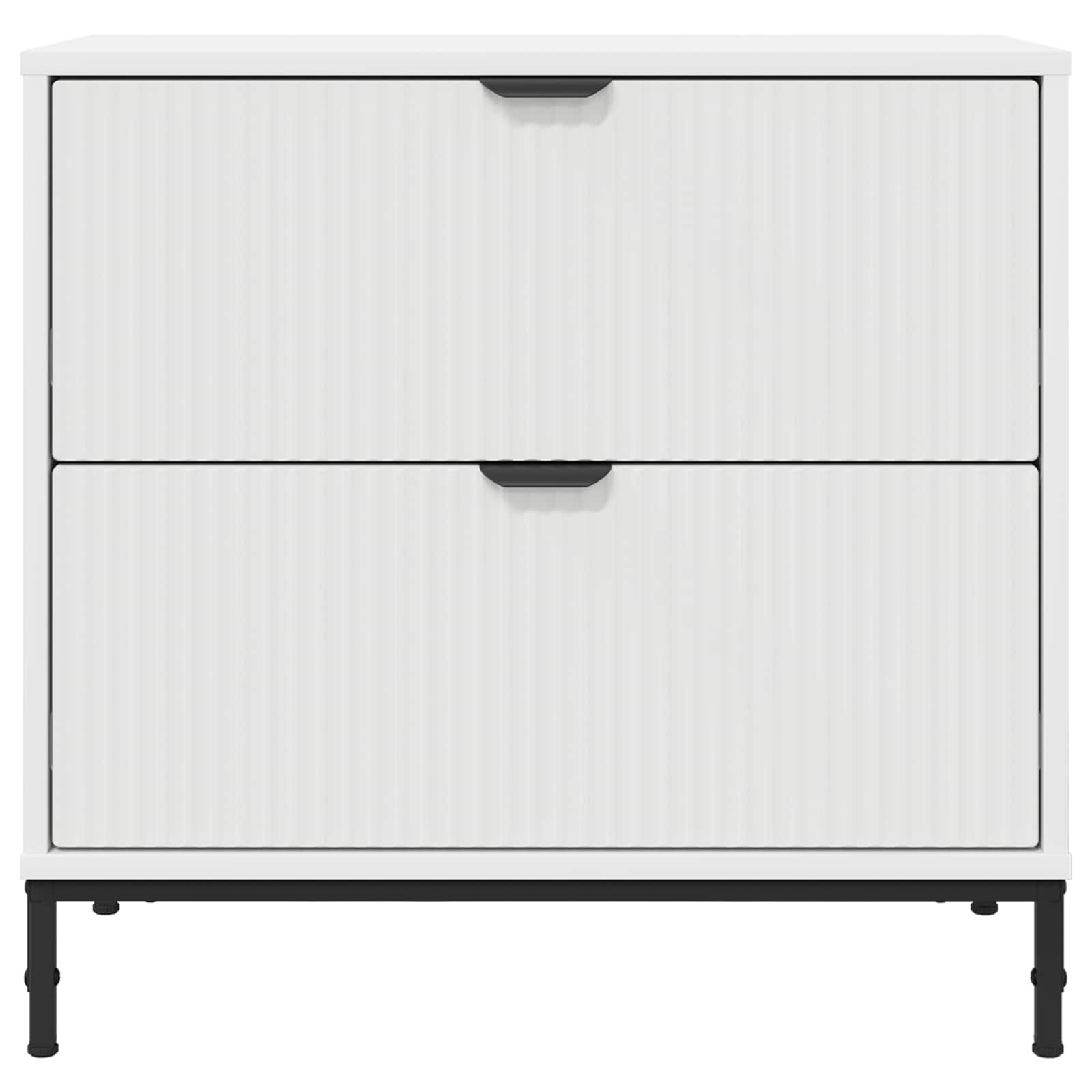 vidaXL Stolik nocny Biały 63.5 x 36 x 61 cm Drewno inżynieryjne