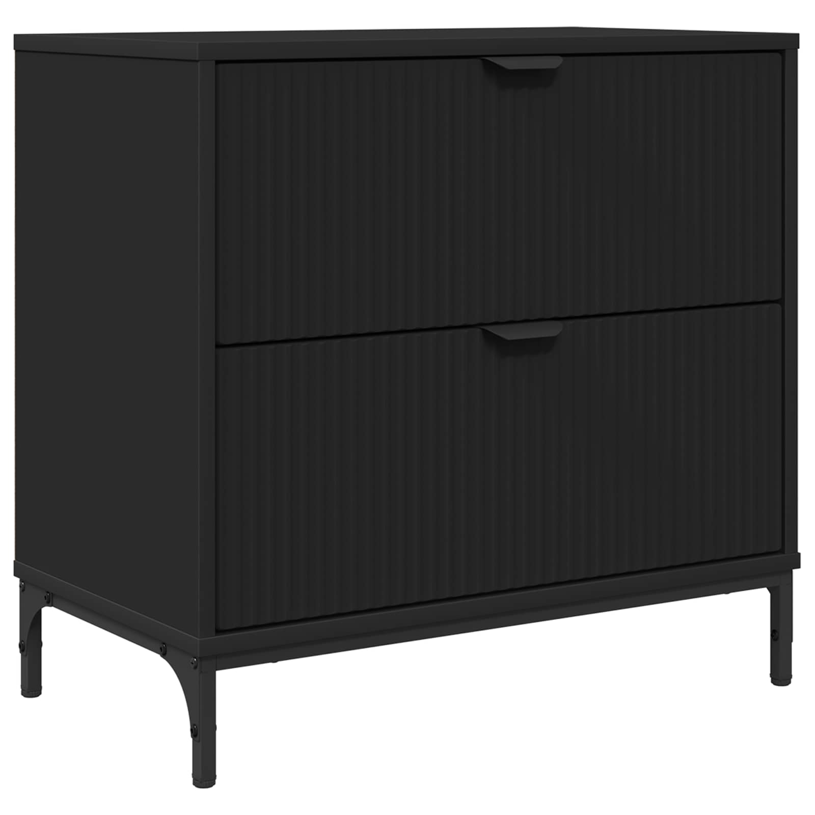 vidaXL Stolik nocny Czarny 63.5 x 36 x 61 cm Materiał drewnopochodny