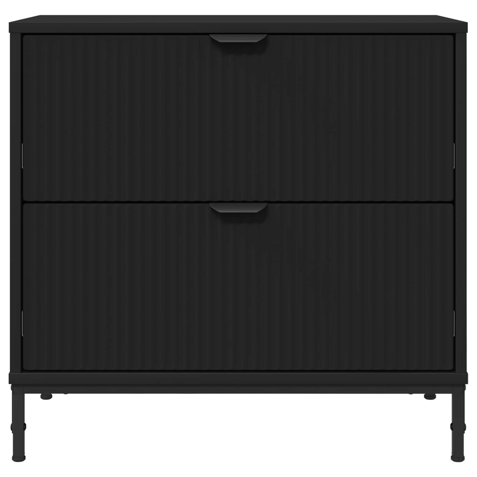 vidaXL Stolik nocny Czarny 63.5 x 36 x 61 cm Materiał drewnopochodny
