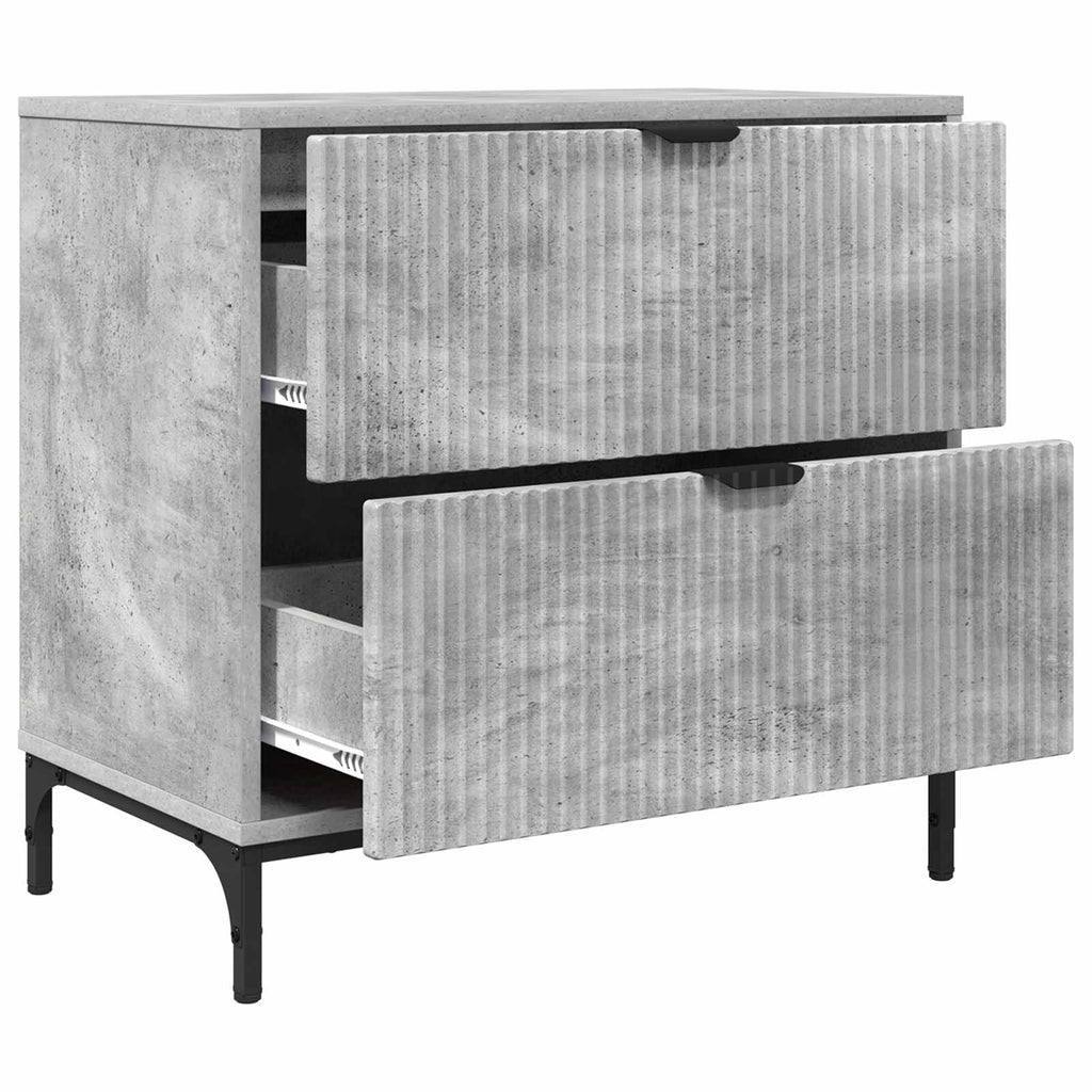 vidaXL Stolik nocny Betonowy szary 63.5 x 36 x 61 cm
