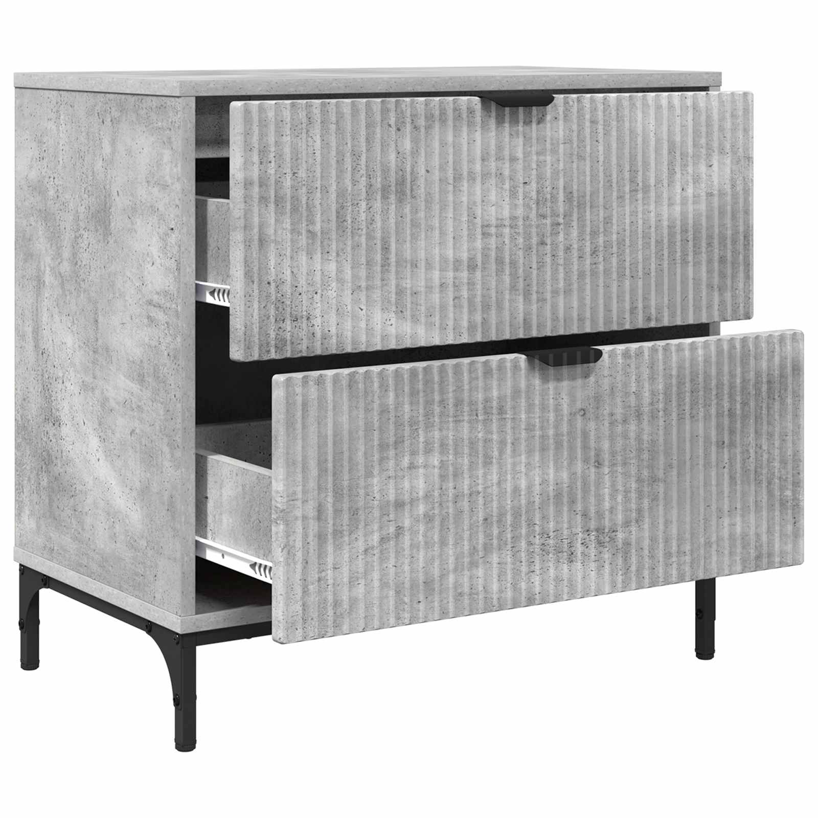 vidaXL Stolik nocny Betonowy szary 63.5 x 36 x 61 cm