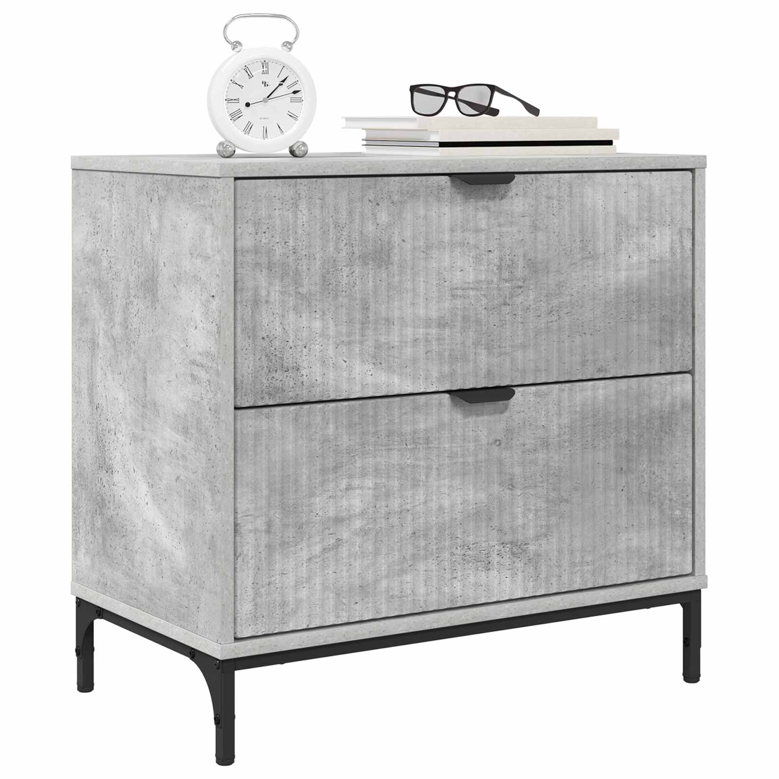 vidaXL Stolik nocny Betonowy szary 63.5 x 36 x 61 cm