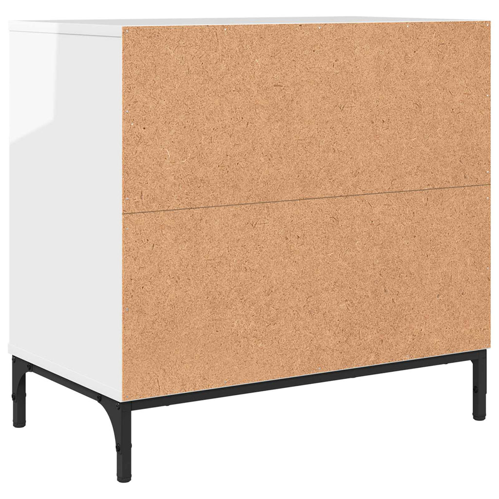 vidaXL Stolik nocny Biały na wysoki połysk 63.5 x 36 x 61 cm
