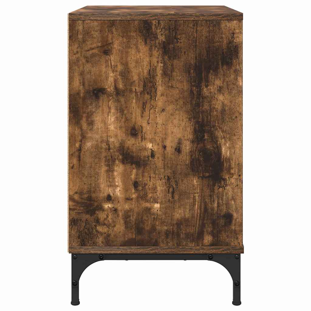 vidaXL Stolik nocny z szufladą Wędzony dąb 63.5 x 36 x 61 cm