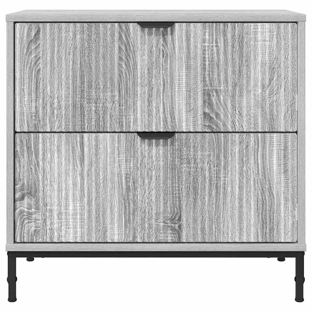 vidaXL Stolik nocny z szufladą Szary dąb sonoma 63.5 x 36 x 61 cm