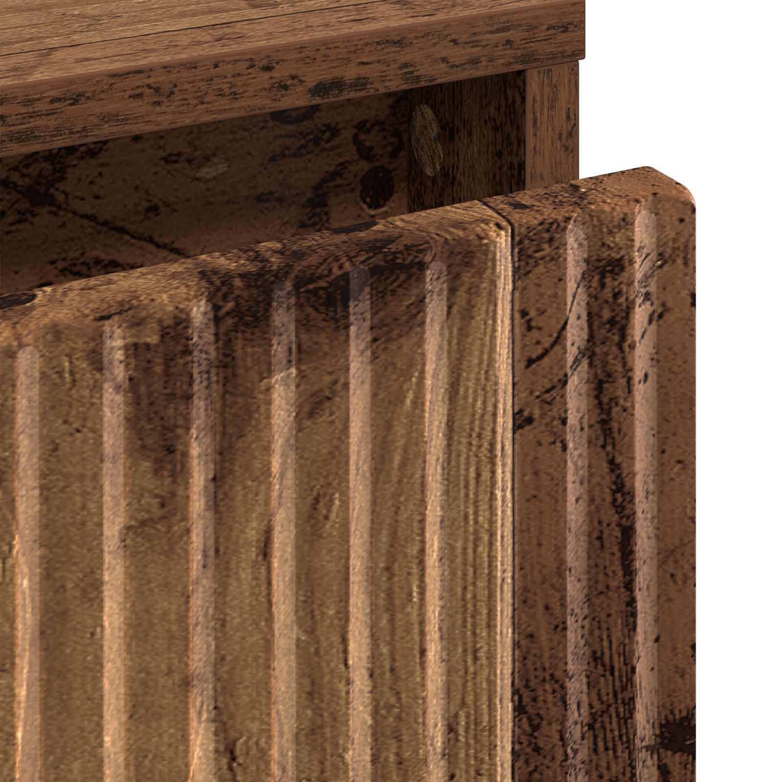 vidaXL Stolik nocny Stare drewno 63.5 x 36 x 61 cm Drewno inżynieryjne