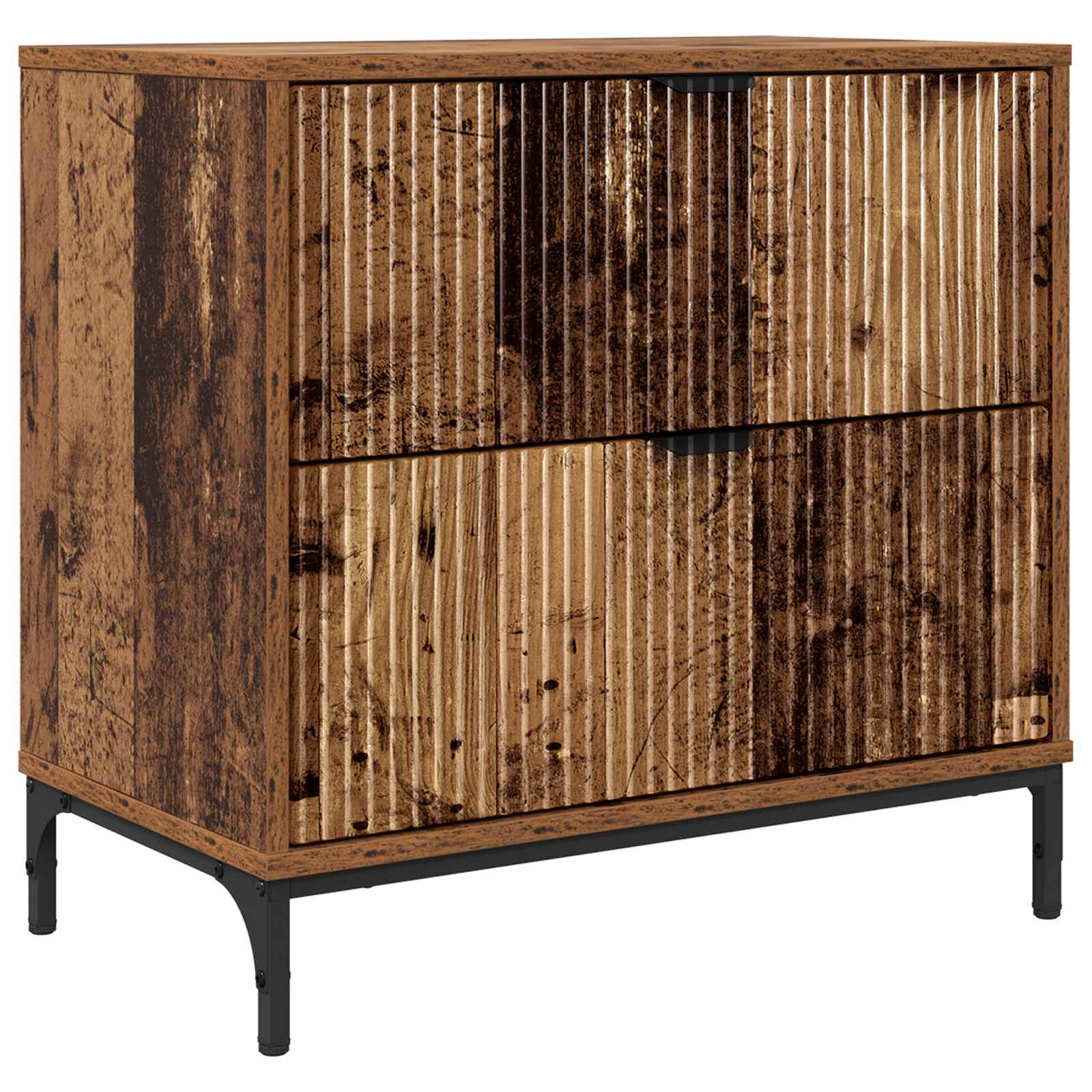 vidaXL Stolik nocny Stare drewno 63.5 x 36 x 61 cm Drewno inżynieryjne