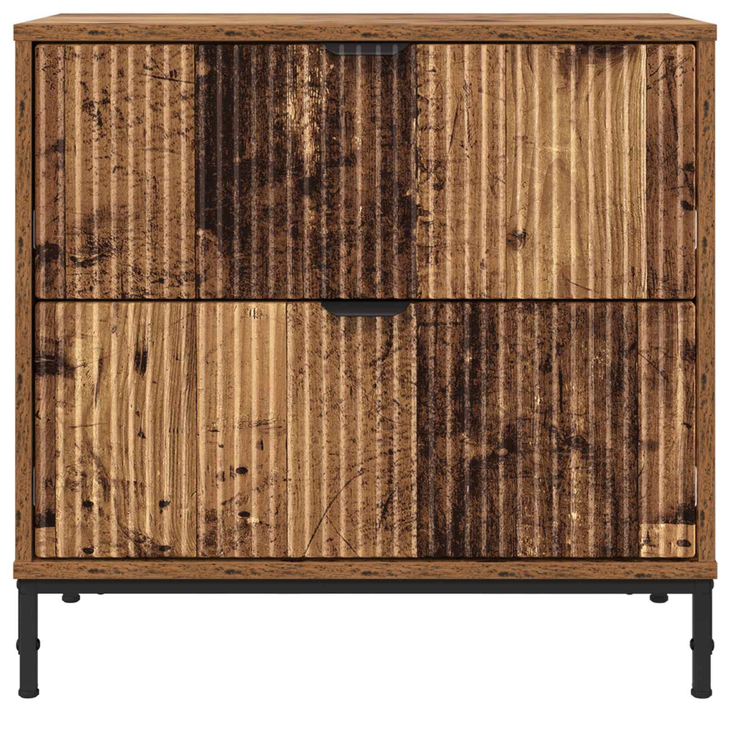 vidaXL Stolik nocny Stare drewno 63.5 x 36 x 61 cm Drewno inżynieryjne