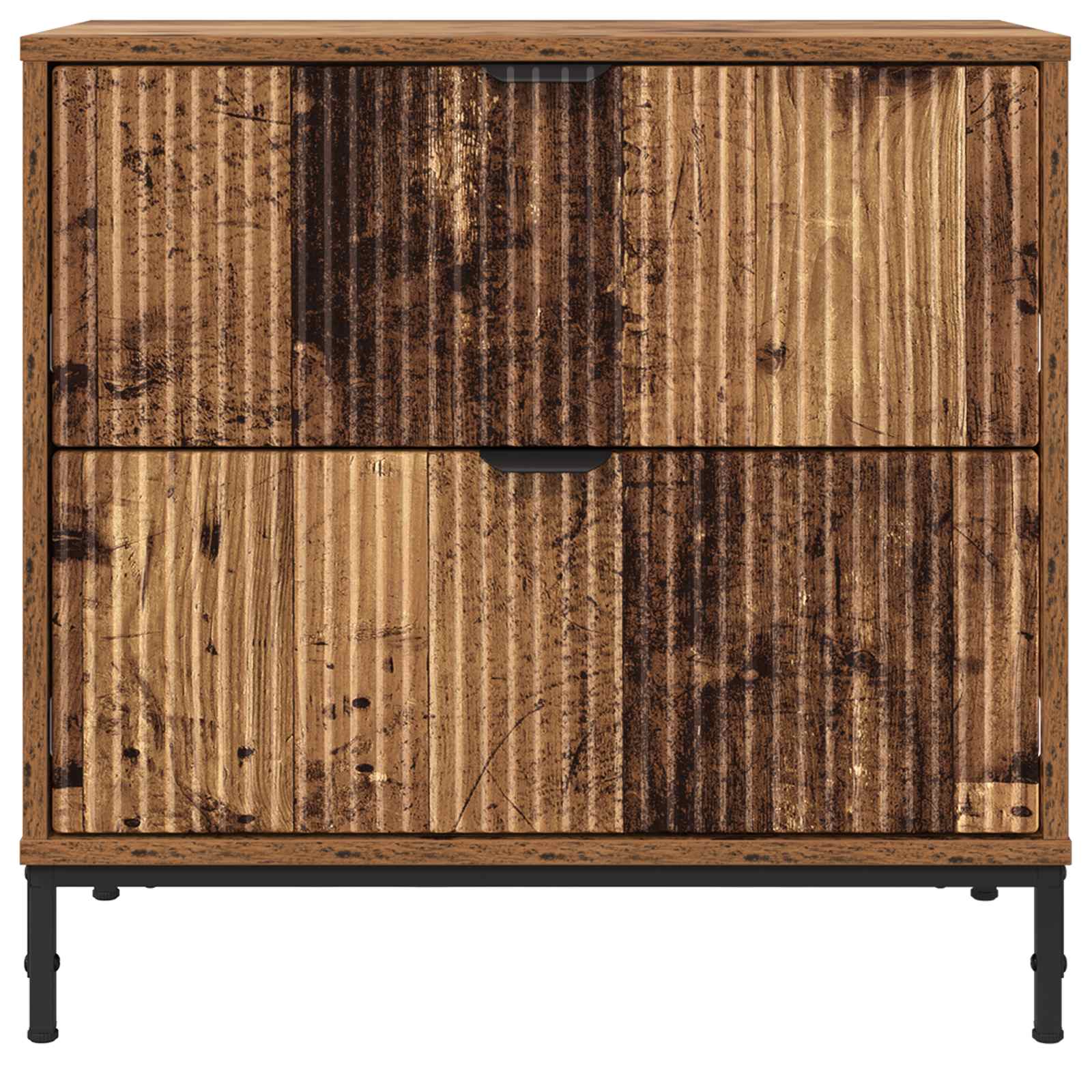 vidaXL Stolik nocny Stare drewno 63.5 x 36 x 61 cm Drewno inżynieryjne
