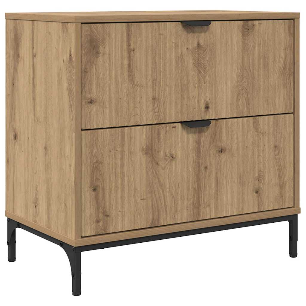 vidaXL Stolik nocny z szufladą dąb artisan 63.5 x 36 x 61 cm