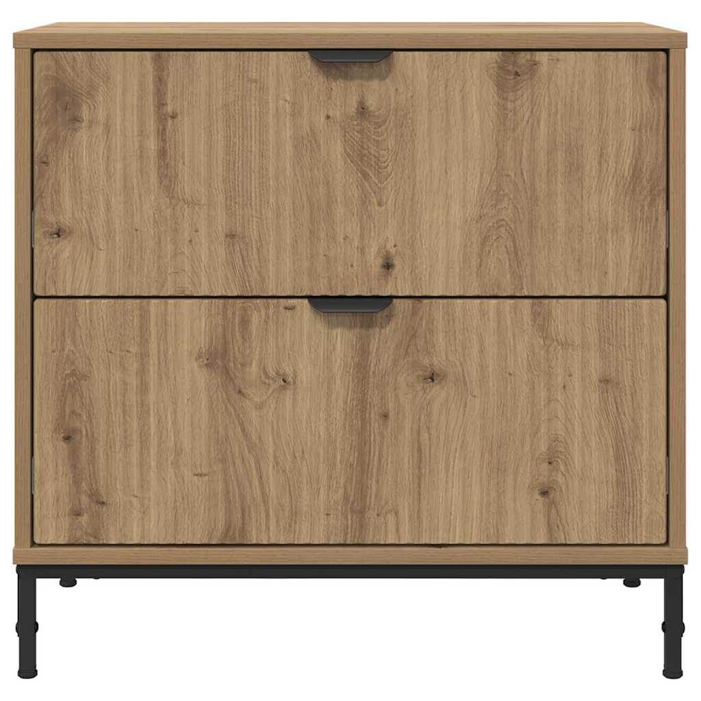 vidaXL Stolik nocny z szufladą dąb artisan 63.5 x 36 x 61 cm