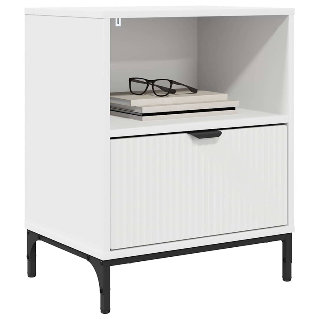 vidaXL Szafka Nocna Biały 49 x 36 x 61 cm Materiał drewnopochodny