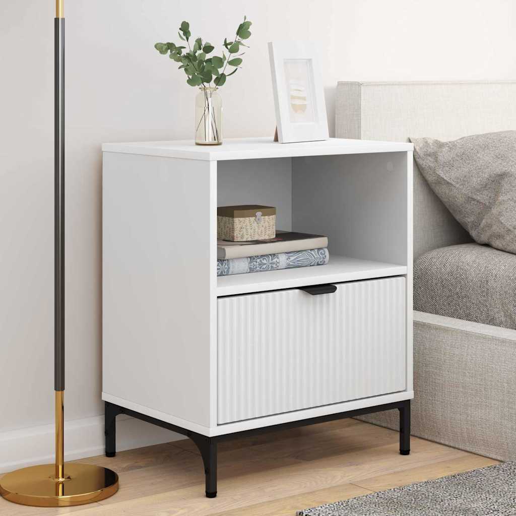 vidaXL Szafka Nocna z szufladą 2 pcs Biały 49 x 36 x 61 cm