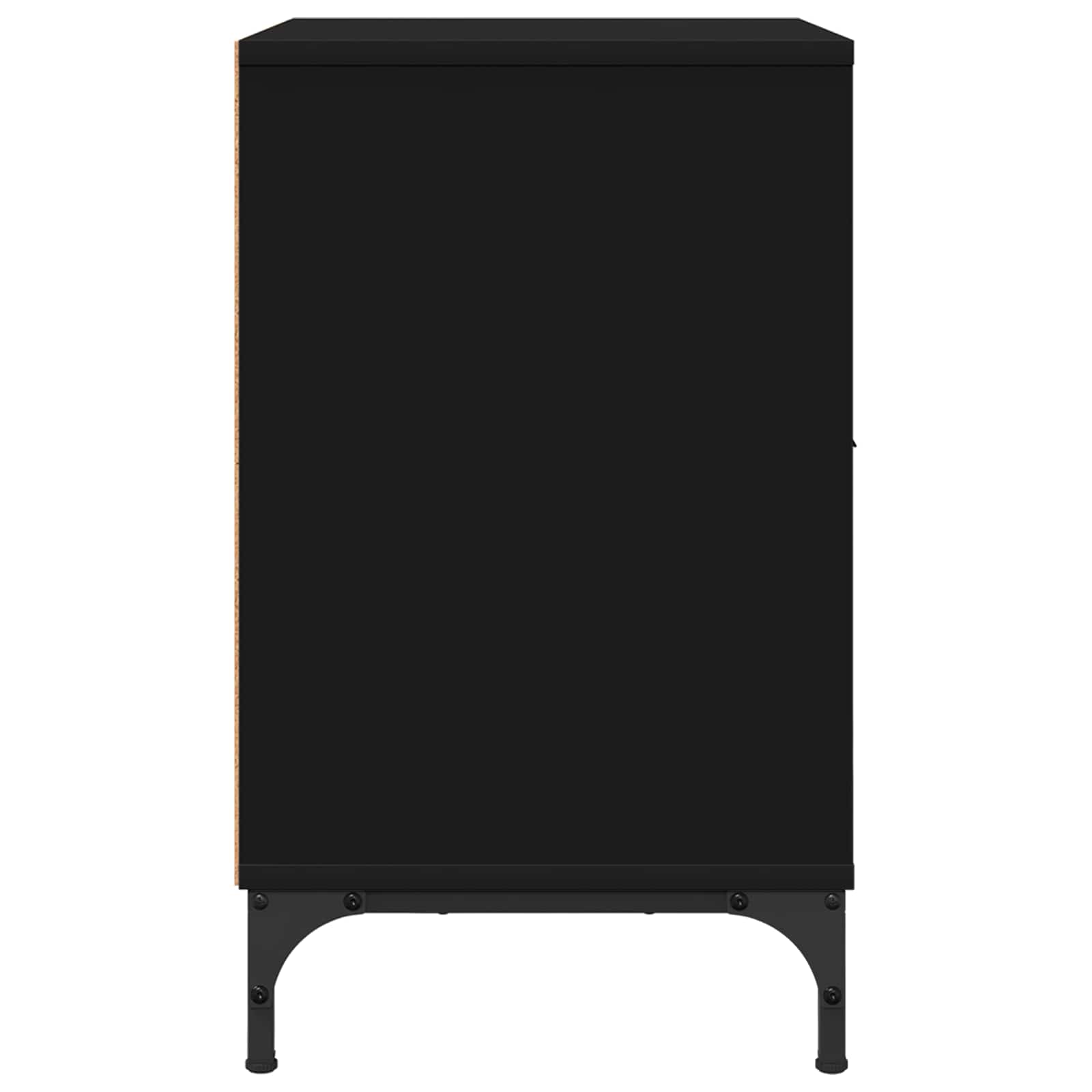 vidaXL Szafka Nocna Czarny 49 x 36 x 61 cm Drewno inżynieryjne