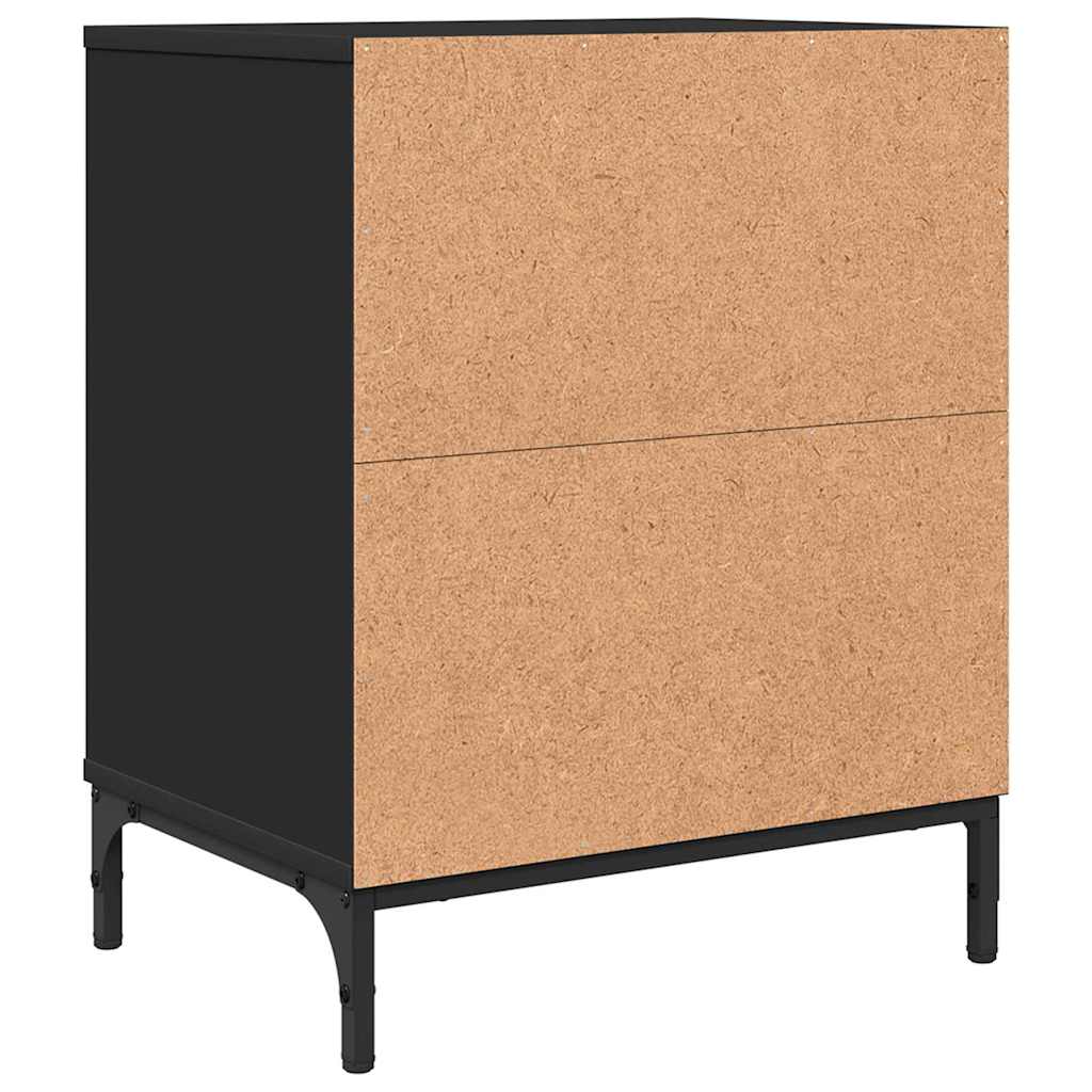 vidaXL Szafka Nocna z szufladą 2 pcs Czarny 49 x 36 x 61 cm