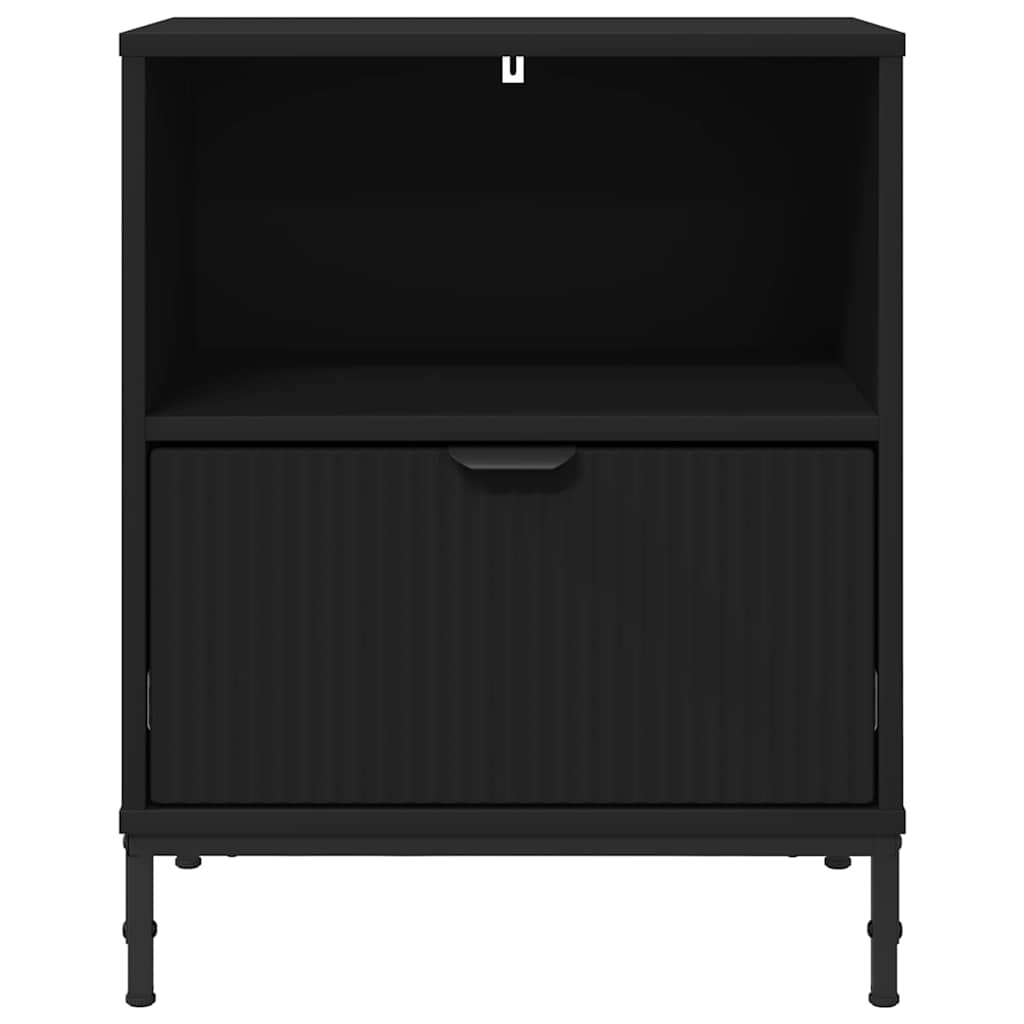 vidaXL Szafka Nocna z szufladą 2 pcs Czarny 49 x 36 x 61 cm