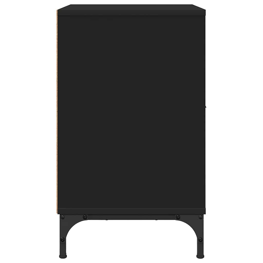 vidaXL Szafka Nocna z szufladą 2 pcs Czarny 49 x 36 x 61 cm