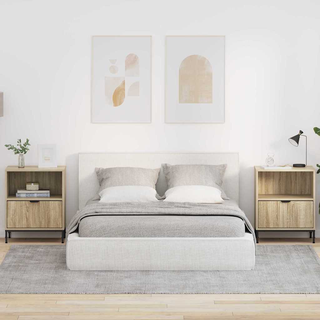vidaXL Szafka Nocna z szufladą 2 pcs dąb sonoma 49 x 36 x 61 cm