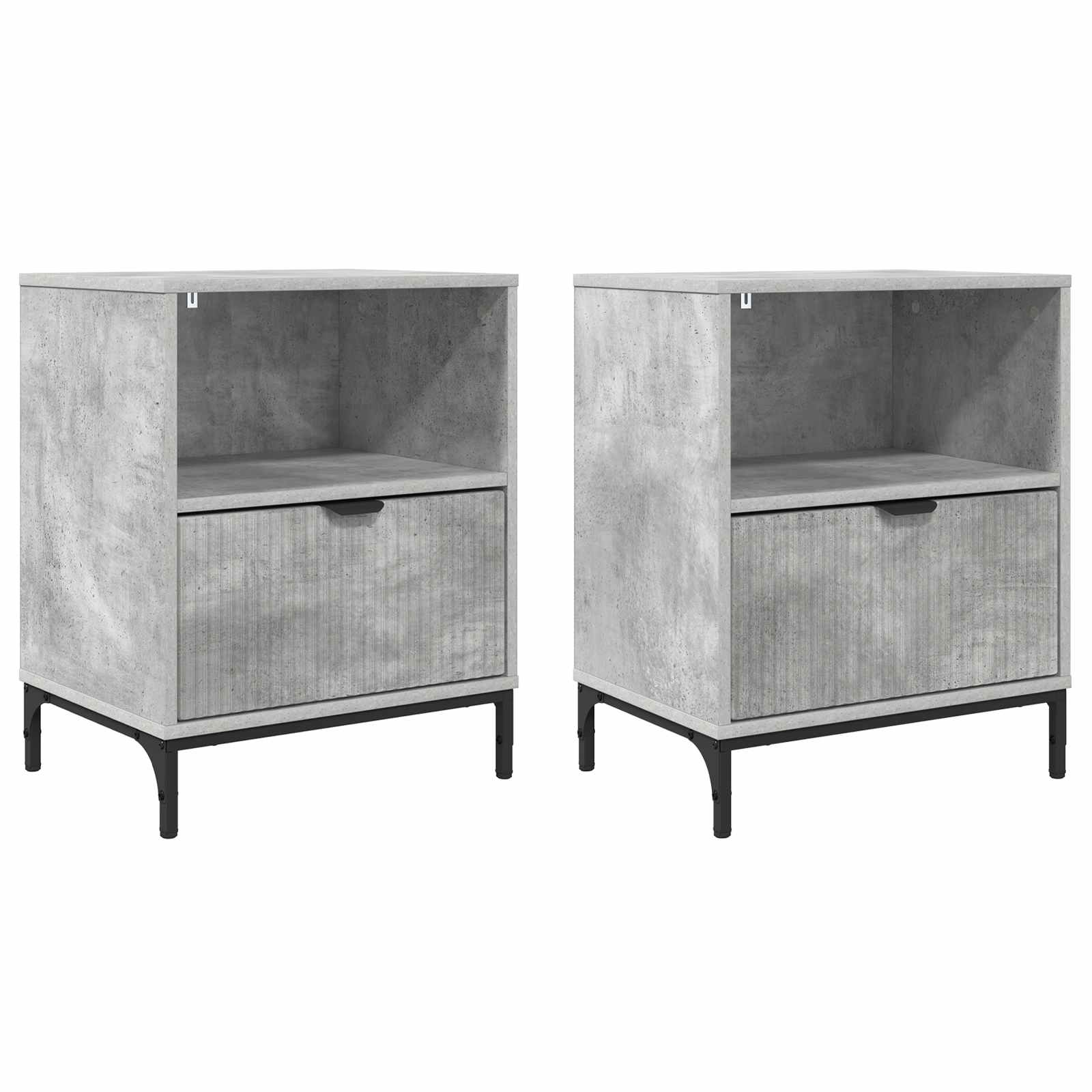 vidaXL Szafka Nocna 2 szt. Betonowy szary 49 x 36 x 61 cm